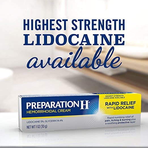 3 Pack Preparation H Hemorrhoid Rapid Relief Cream with Lidocaine 1oz ...