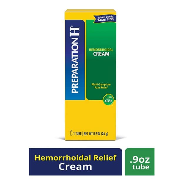 5 Pack Preparation H Hemorrhoidal Hemorrhoid Cream With Aloe 0.9 oz ...