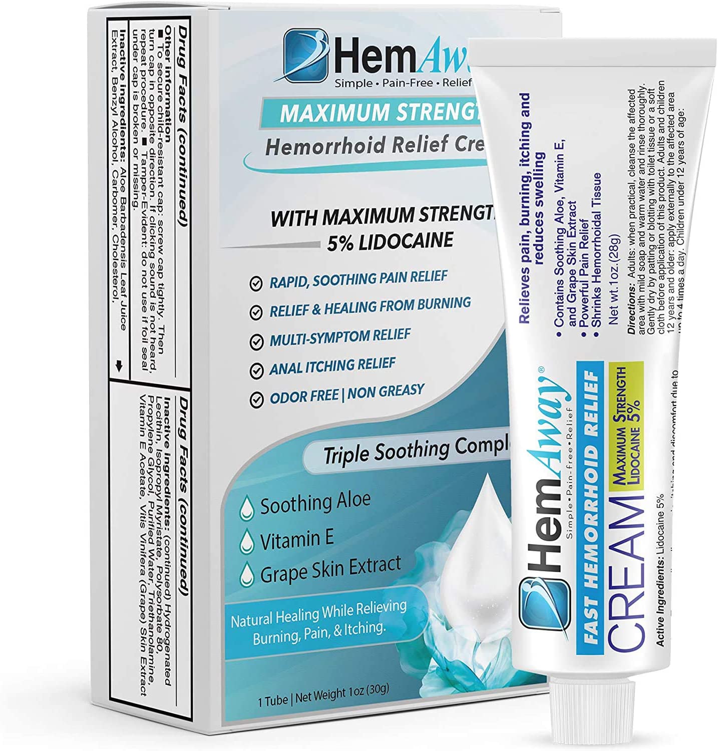 Amazon.com: HemAway Hemorrhoid Relief Cream, Patented ...