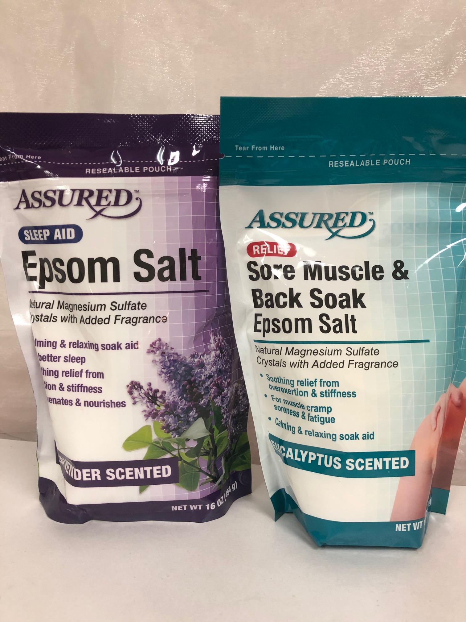 Assure Epsom Salt Lavender and Eucalyptus Scented  2 Packs ...