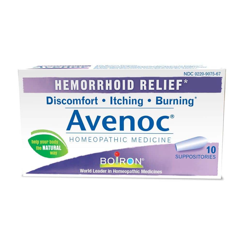 Avenoc, 10 Suppositories, Homeopathic Medicine for Hemorrhoid Relief ...