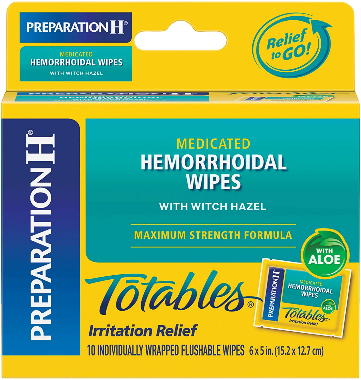 Buy Preparation H Flushable Medicated Hemorrhoid Wipes ...