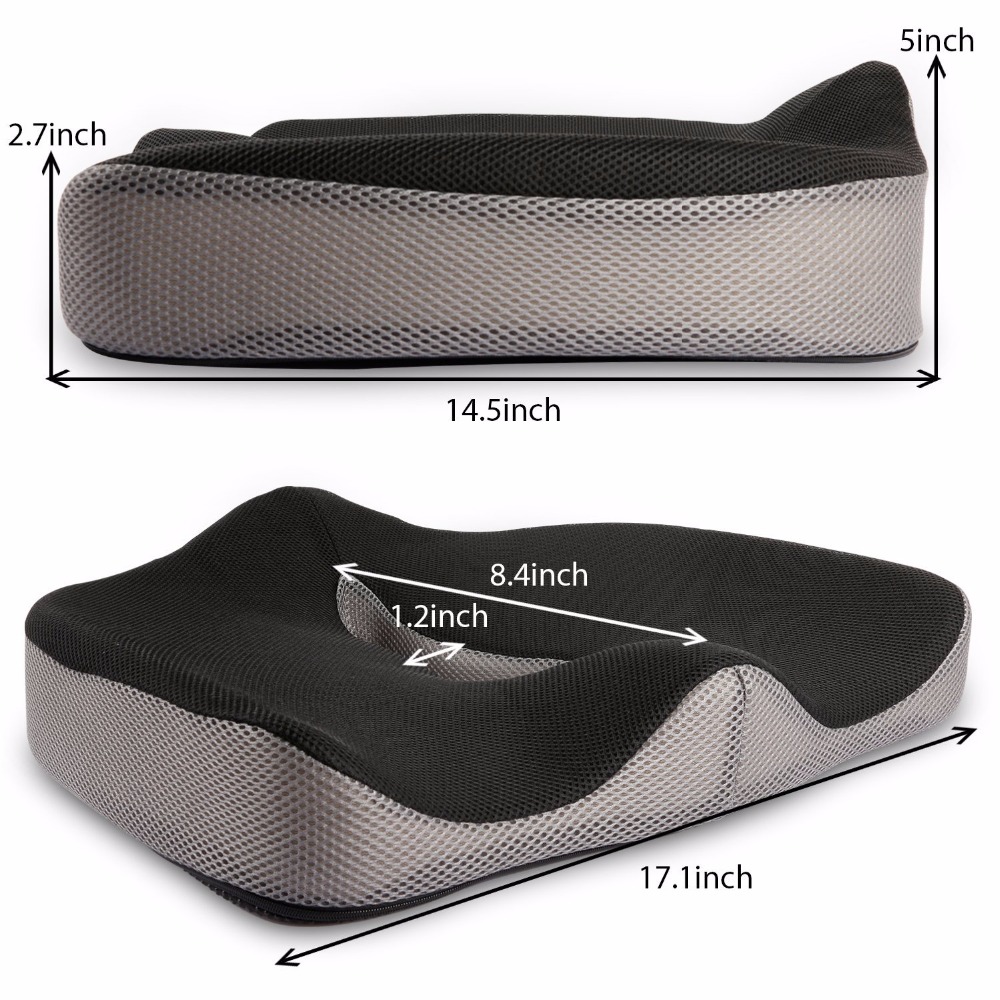 Coccyx Orthopedic Comfortable Memory Foam Chair Car Seat Cushion for ...
