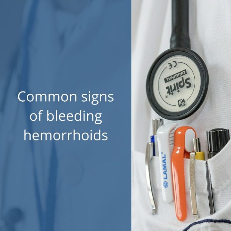 Common signs of bleeding hemorrhoids