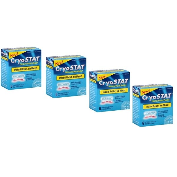 Cryostat Hemorrhoid Relief Cold Therapy (Pack of 4)