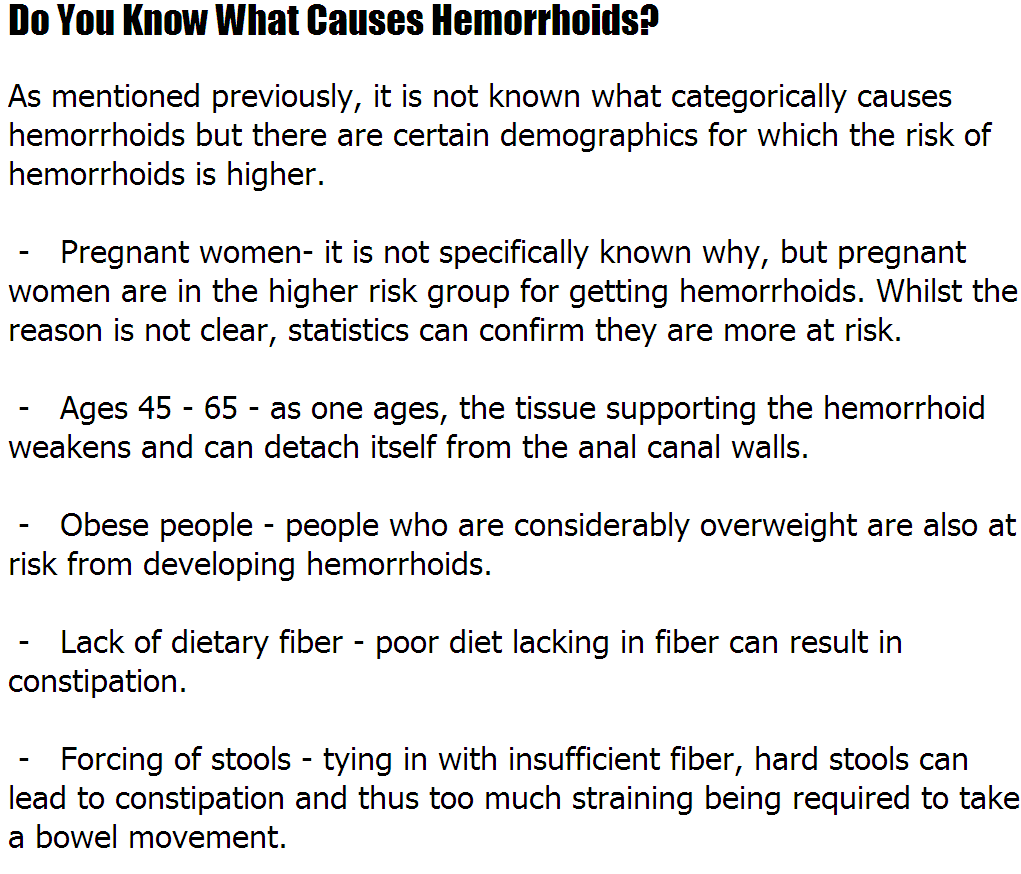 Do away with Hemorrhoids