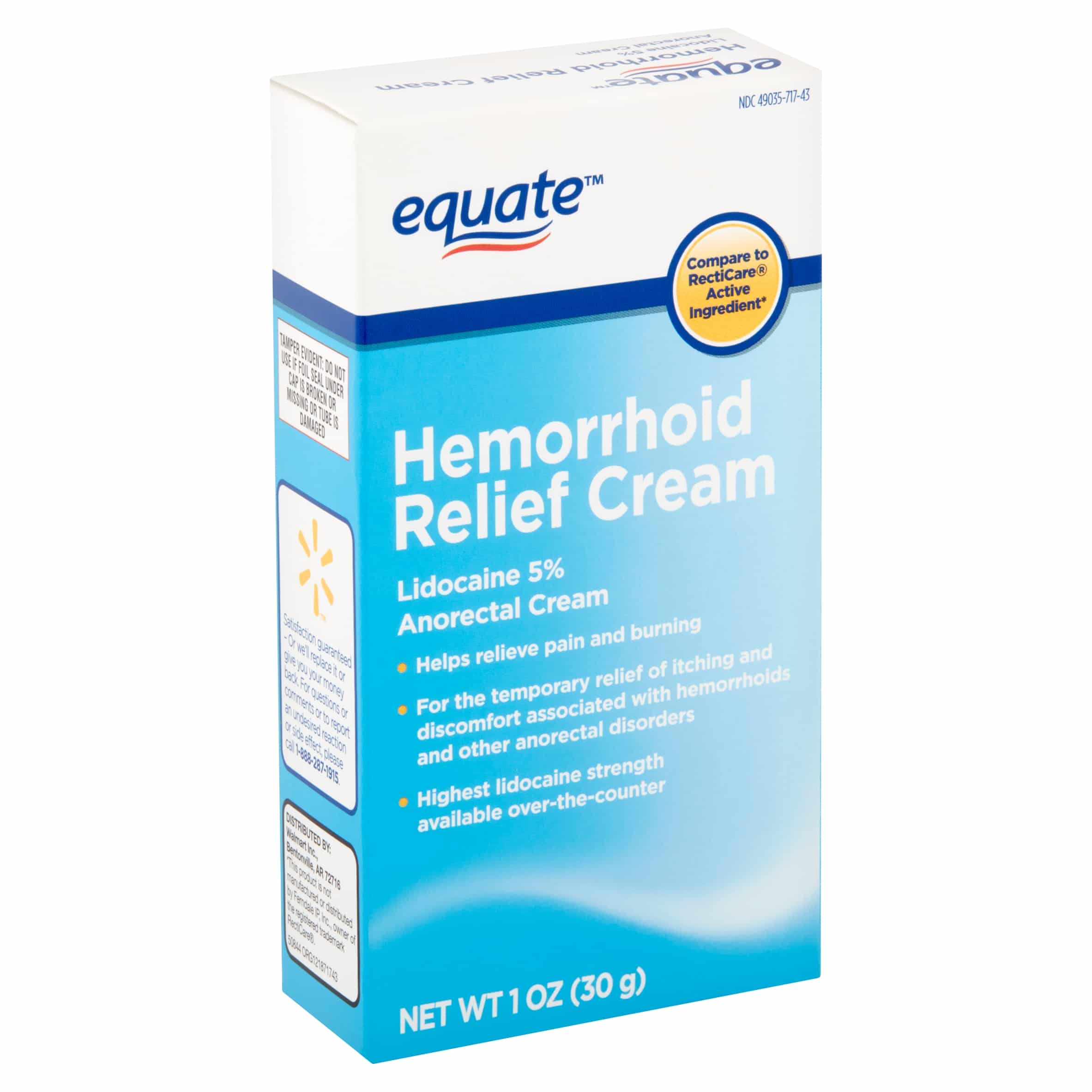 Equate Hemorrhoid Relief Cream, 1 oz