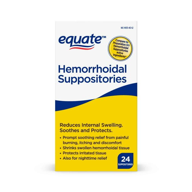Equate Hemorrhoidal Suppositories, 24 Count