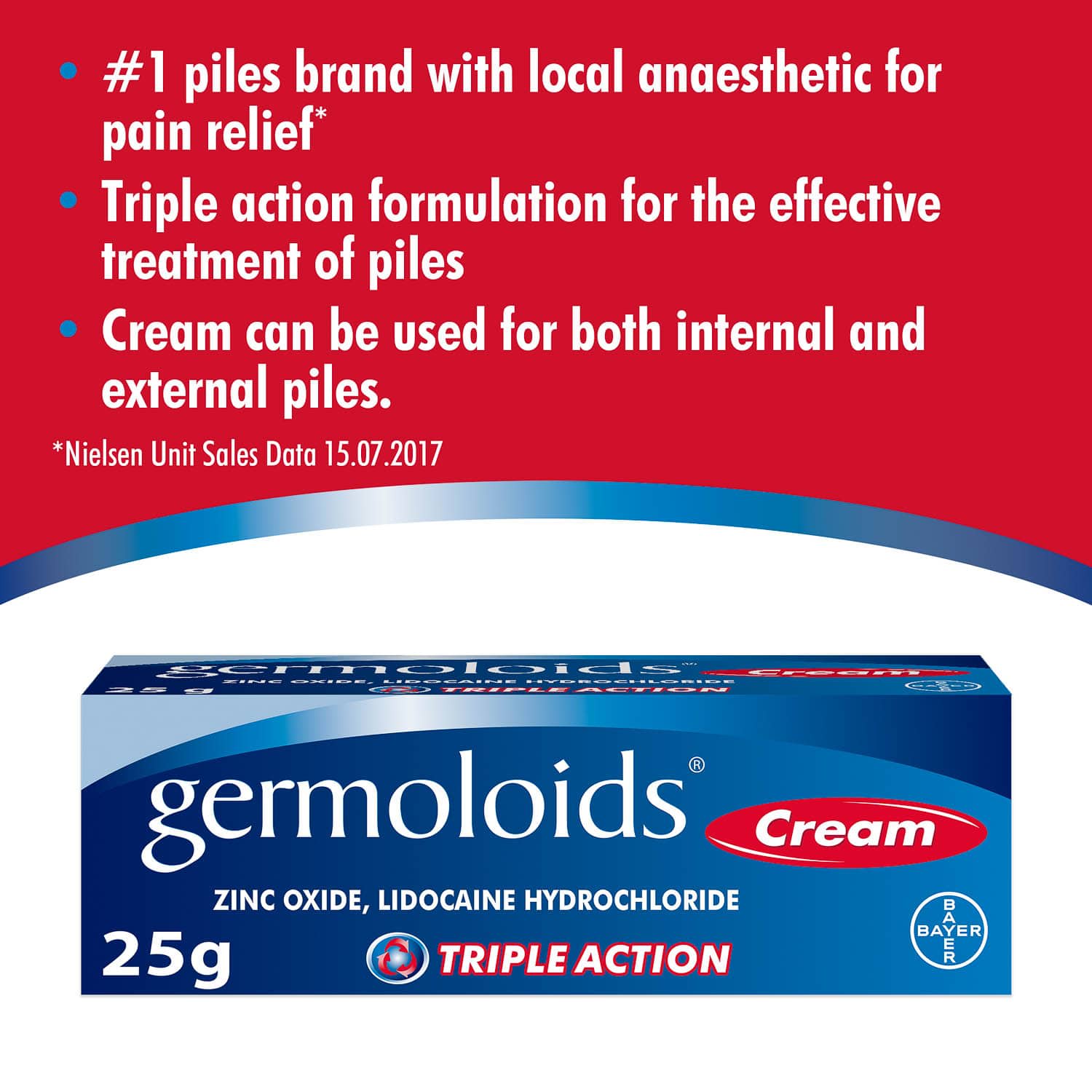 Germoloids Triple Action Cream 25g