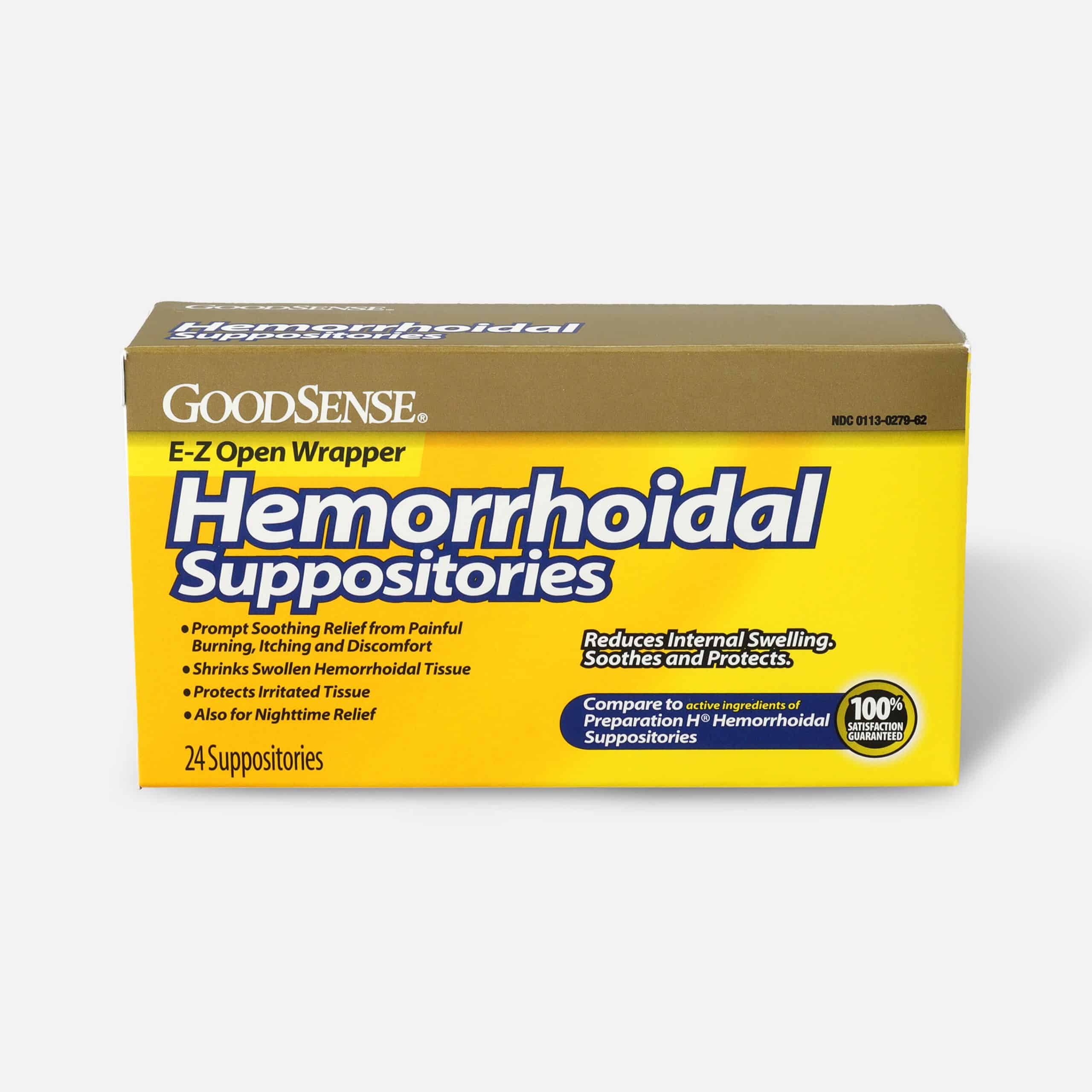 GoodSenseÂ® Hemorrhoidal Relief Suppositories, 24 ct