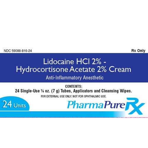 Lidocaine HCI 2% Hydrocortisone Acetate 2% Rectal Relief Cream, 24 Uni