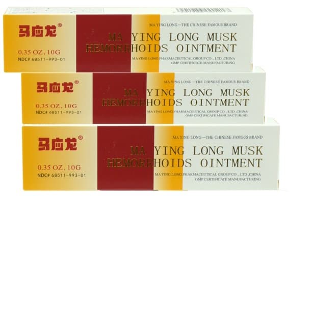 Ma Ying Long Musk HEMORRHOIDS Ointment Cream 10 Grams (3 Boxes ...