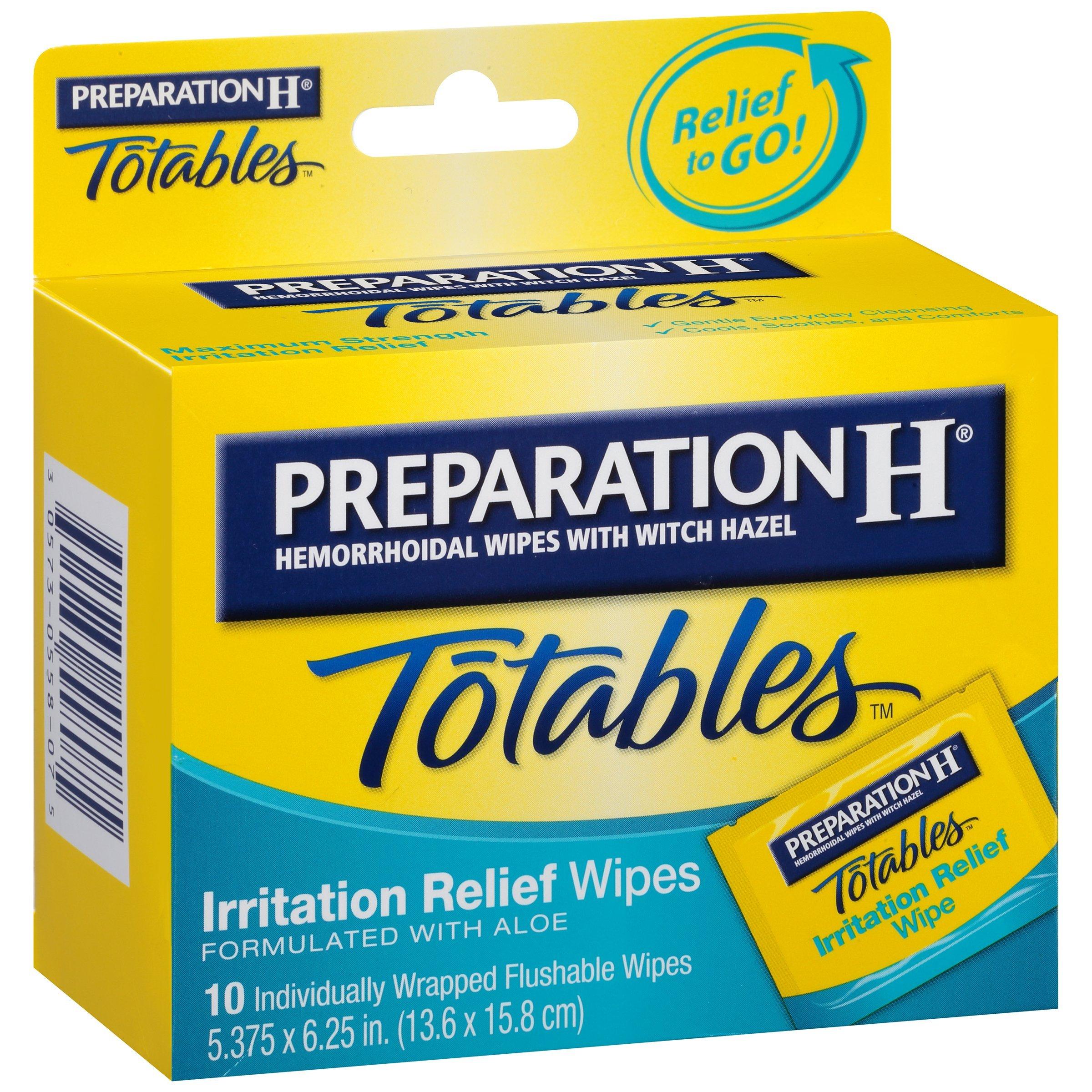 Preparation H (10 Count) Flushable Medicated Hemorrhoid ...
