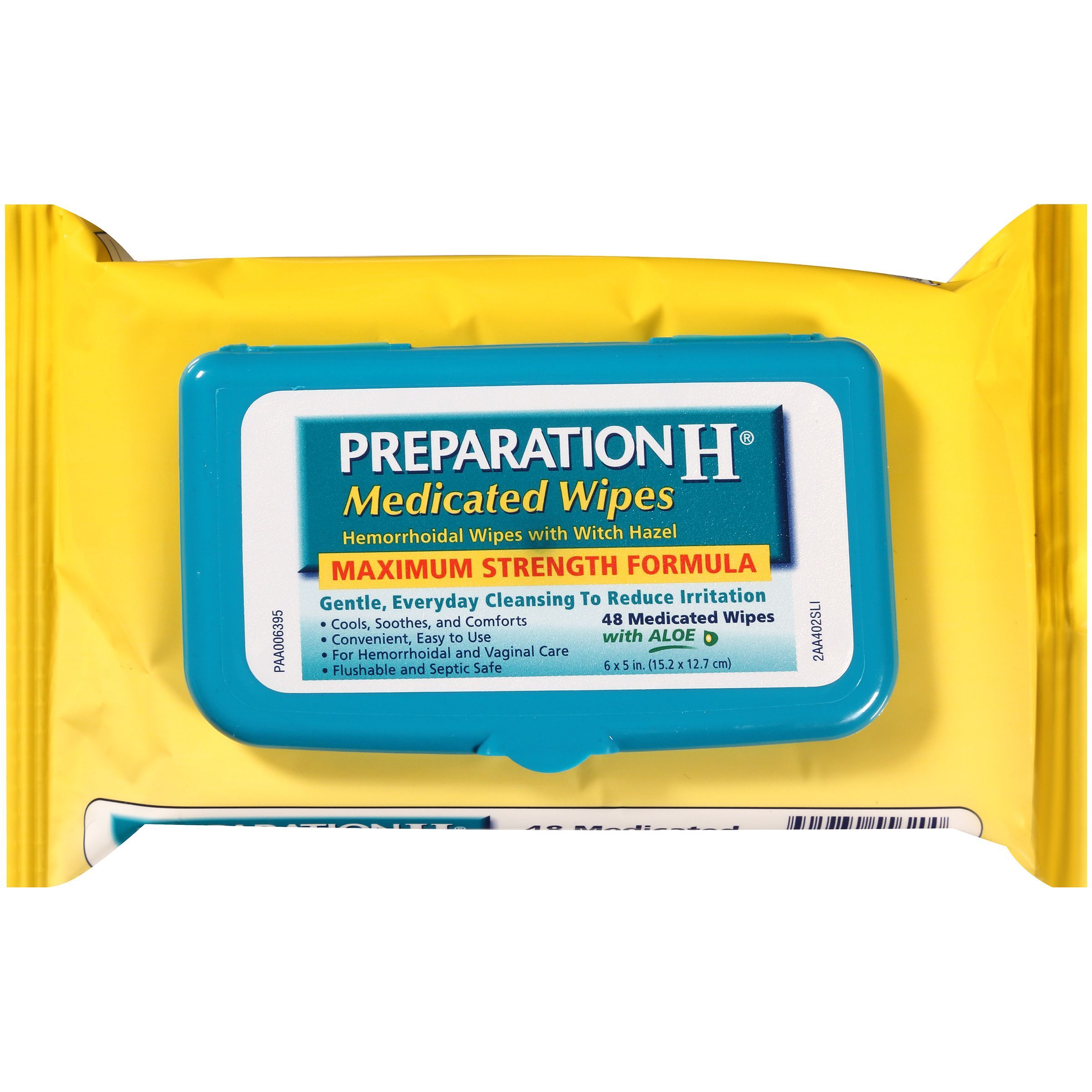 Preparation H Maximum Strength Formula Medicated Hemorrhoidal Wipes ...