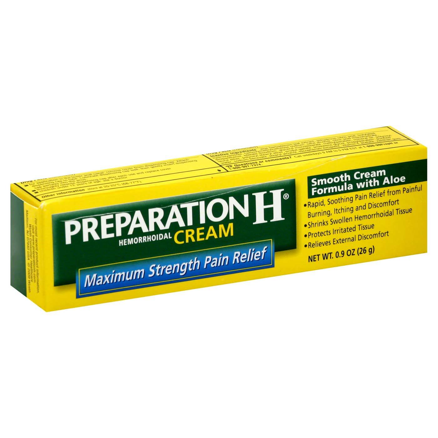 Preparation H Maximum Strength Pain Relief Cream