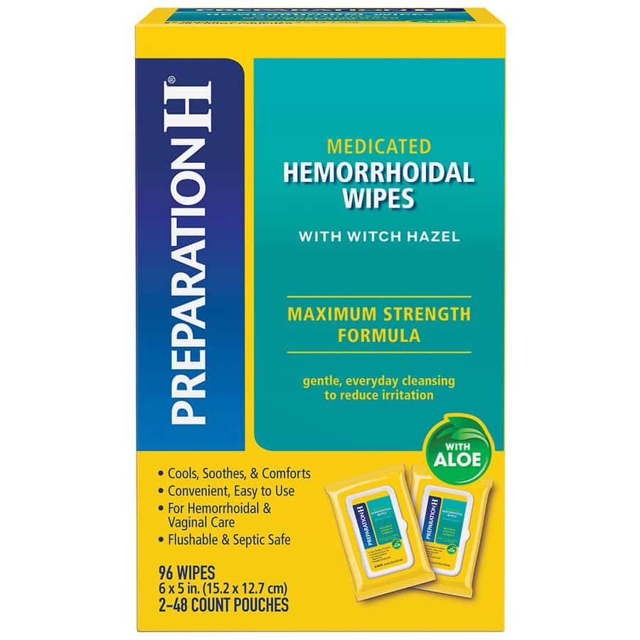 Preparation H Medicated Hemorrhoidal Wipes With Witch Hazel