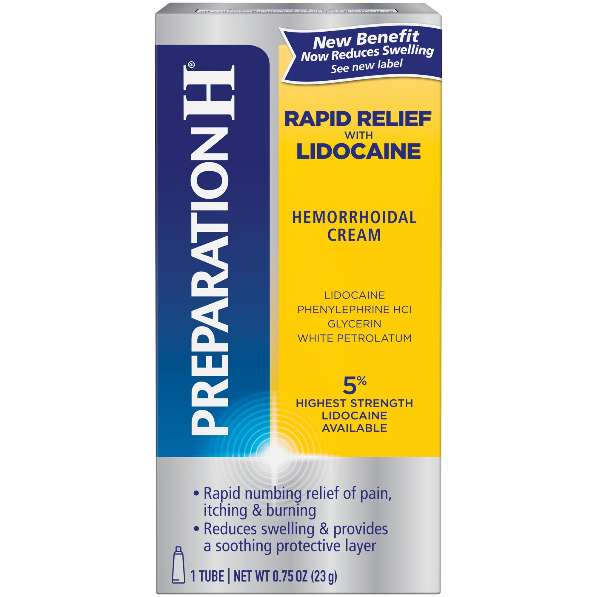 Preparation H Rapid Relief Wth Lidocaine Hemorrhoid Relief Cream, 0.75 ...