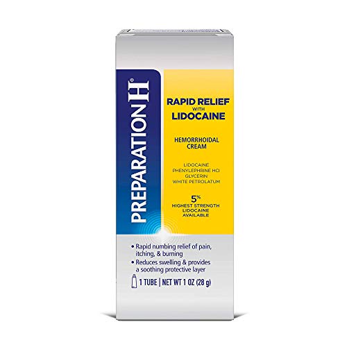 PreparationH Rapid Relief+Lidocaine Cream Hemorrhoid Symptom Treatment ...