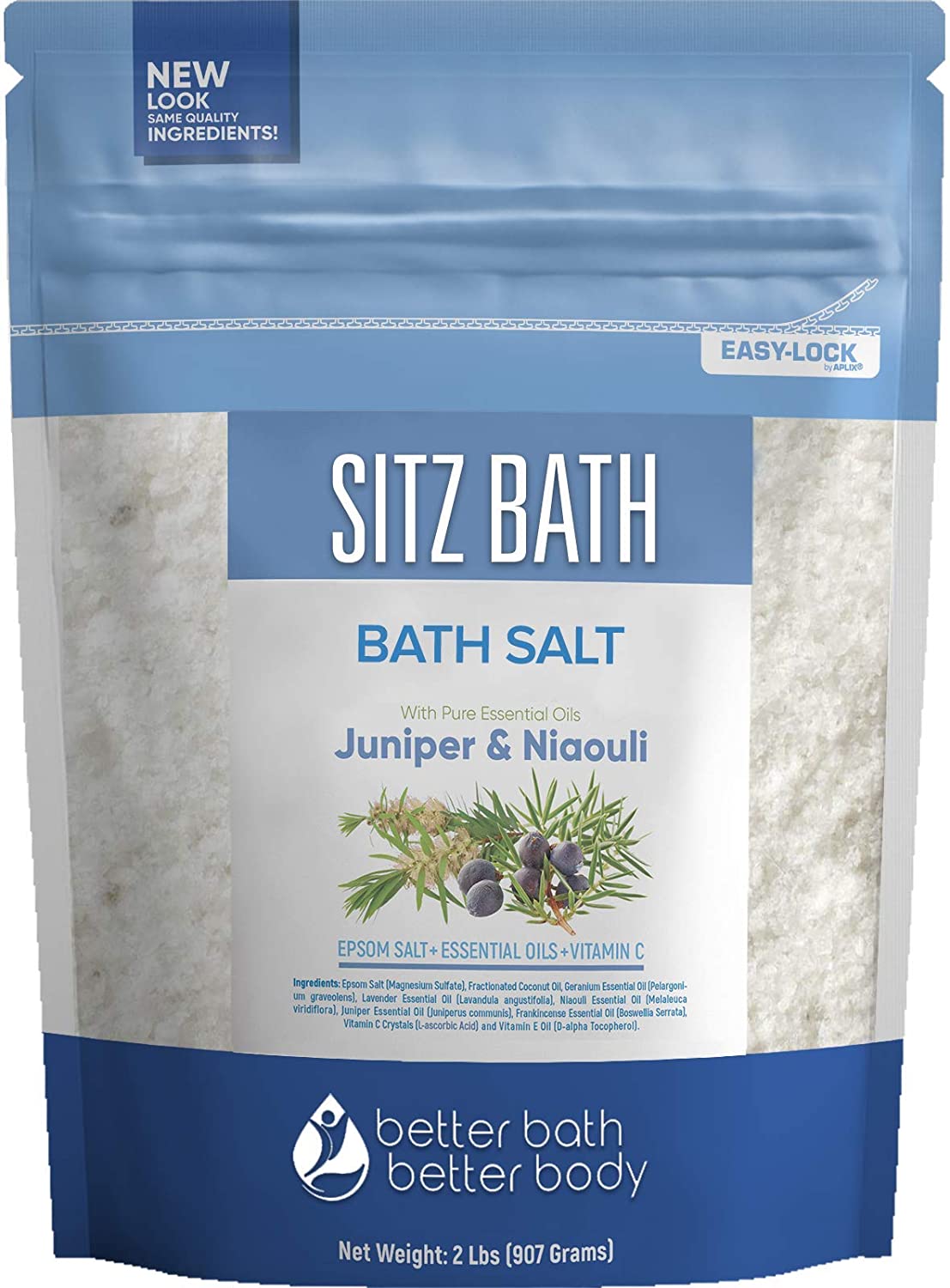 Sitz Bath Soak 32 Ounces Hemorrhoid Soak Epsom Salt with Natural ...
