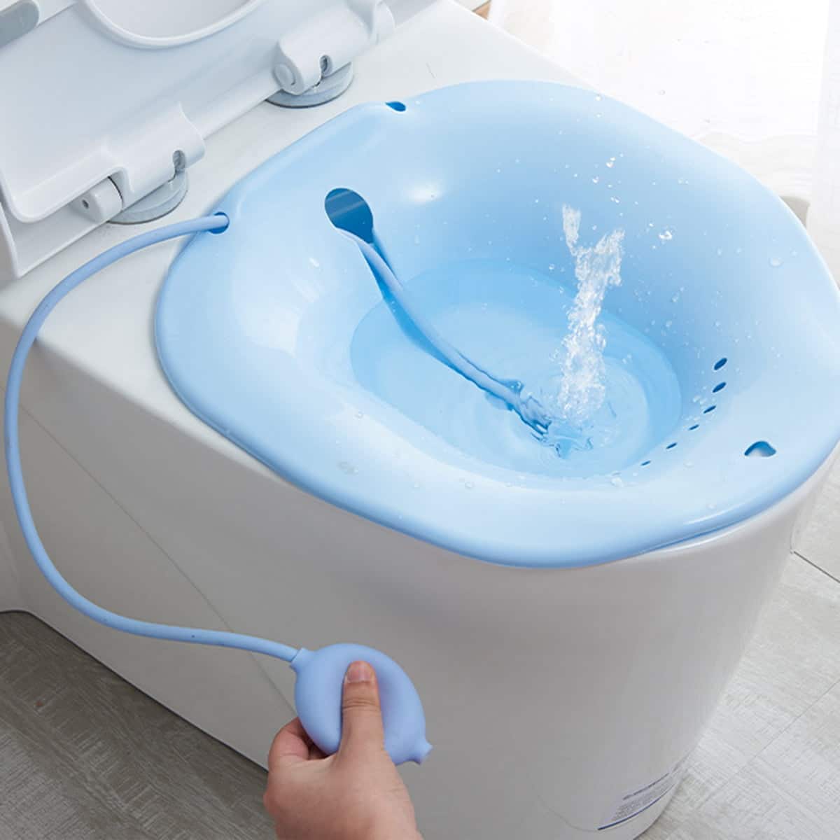 Upgraded Toilet Sitz Bath Tub with Hand Sprayer Function for Elderly ...