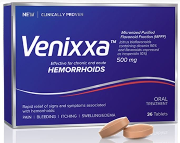 VENIXXA ORAL TREATMENT HEMORRHOIDS 500MG 36